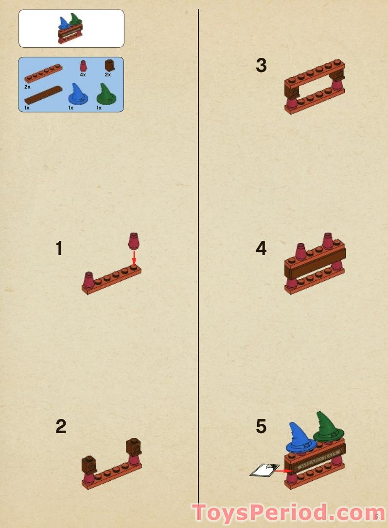 LEGO 10217 Diagon Alley Instructions and Parts List