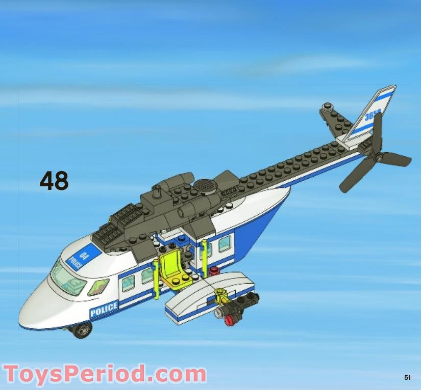 LEGO 3658 Police Helicopter Instructions and Parts List