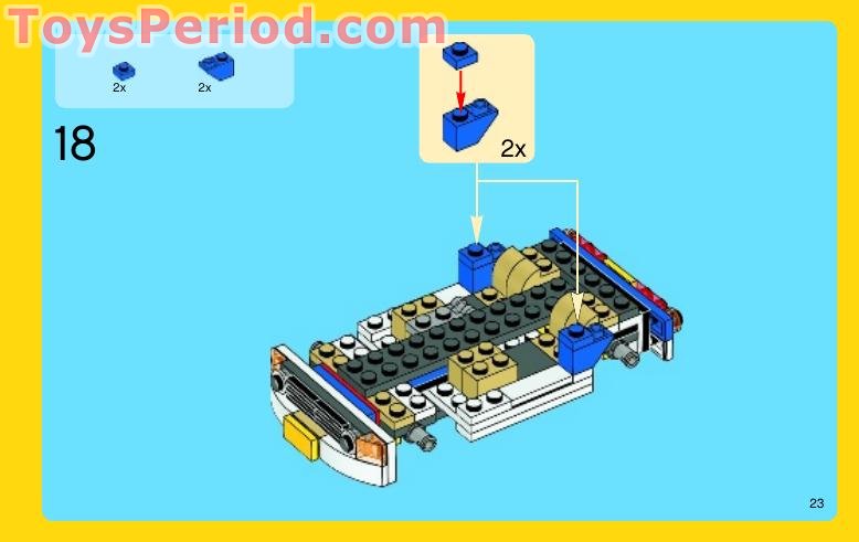 LEGO 6913 Blue Roadster Instructions and Parts List