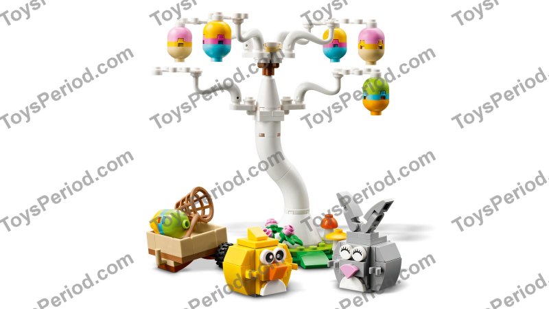 LEGO 40808 Easter Bunny and Chick Egg Hunt Set Parts List