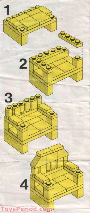 LEGO 278 Television Room Set Parts Inventory and 