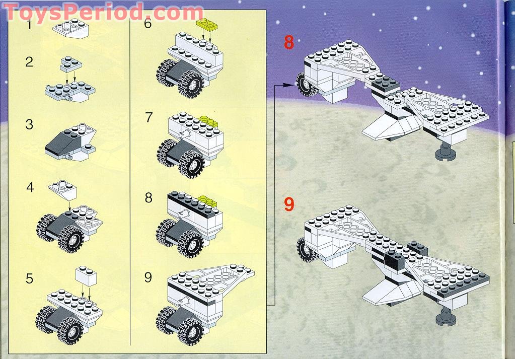 LEGO 6982 Explorien Starship Instructions and Parts List