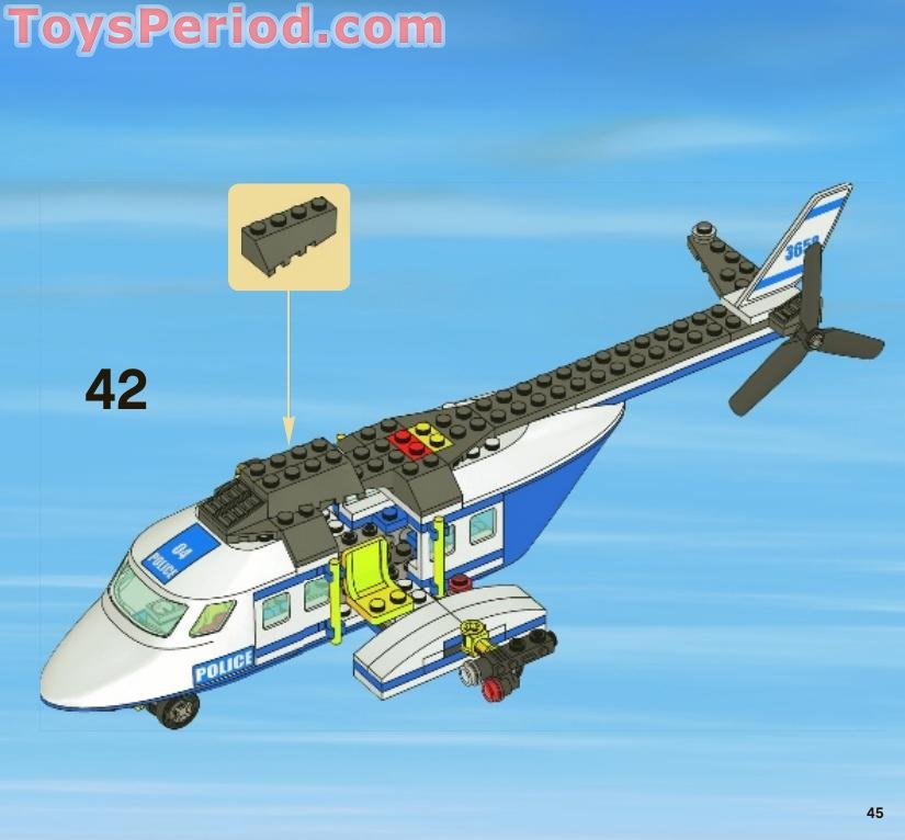 LEGO 3658 Police Helicopter Instructions and Parts List