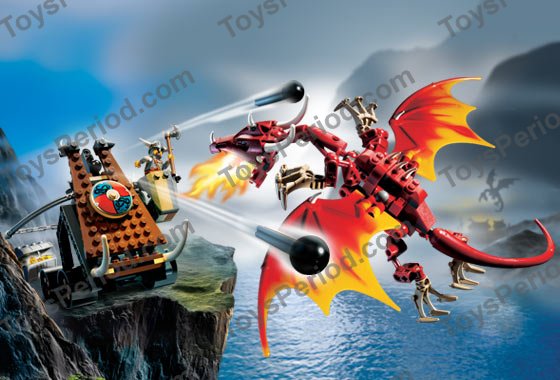 LEGO 7017 Viking Catapult Versus Nidhogg Dragon Instructions and