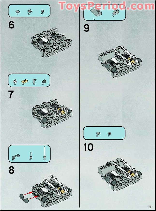 LEGO 7658 Y-Wing Fighter Instructions and Parts List