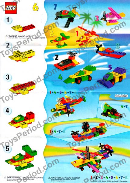 LEGO 2047 McDonald's Promotional Set Number 6, Plane