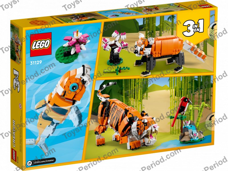 LEGO 31129 Majestic Tiger Set Parts List