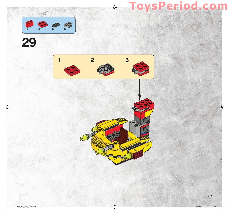 LEGO 5886 T-Rex Hunter Instructions and Parts List