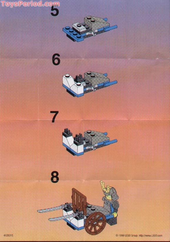 LEGO 1186 Mini Siege-Cart Ninja Set Parts Inventory and 