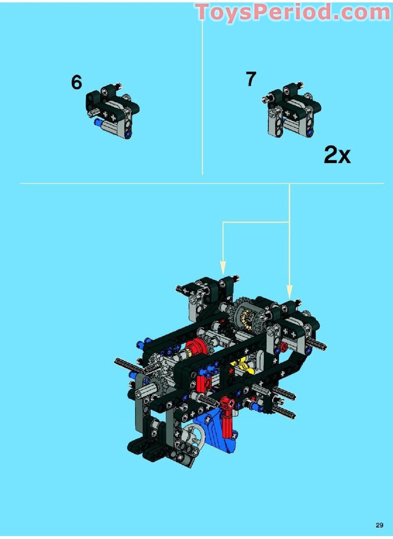 LEGO 8063 Tractor with Trailer Instructions and Parts List
