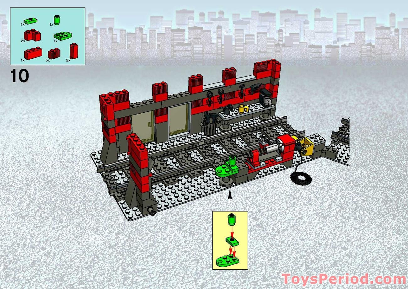 LEGO 10027 Train Engine Shed Instructions and Parts List