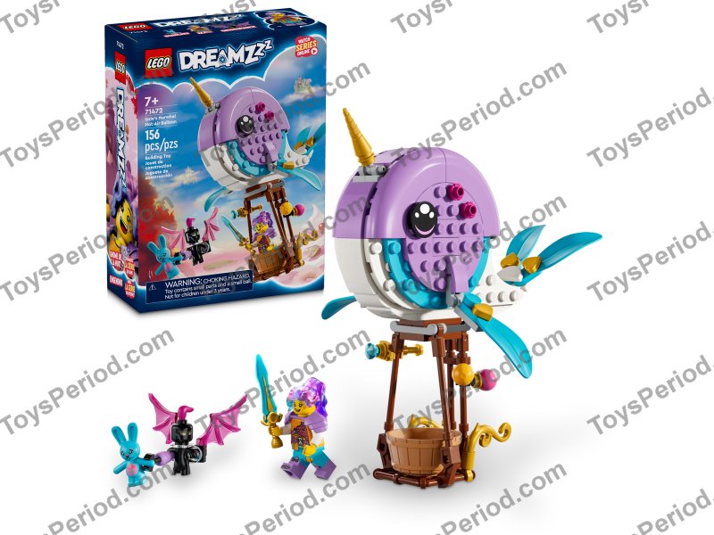 LEGO 71472 Izzie's Narwhal Hot-Air Balloon Set Parts List