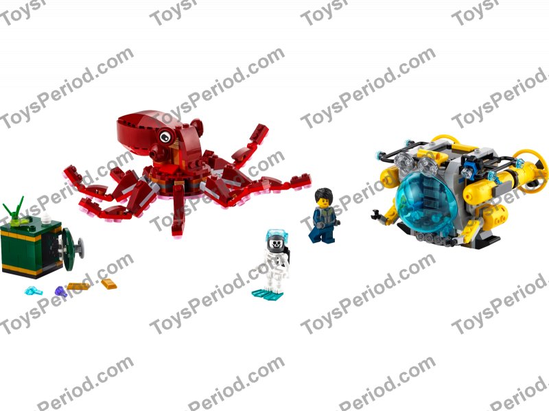 LEGO 31130 Sunken Treasure Mission Set Parts List