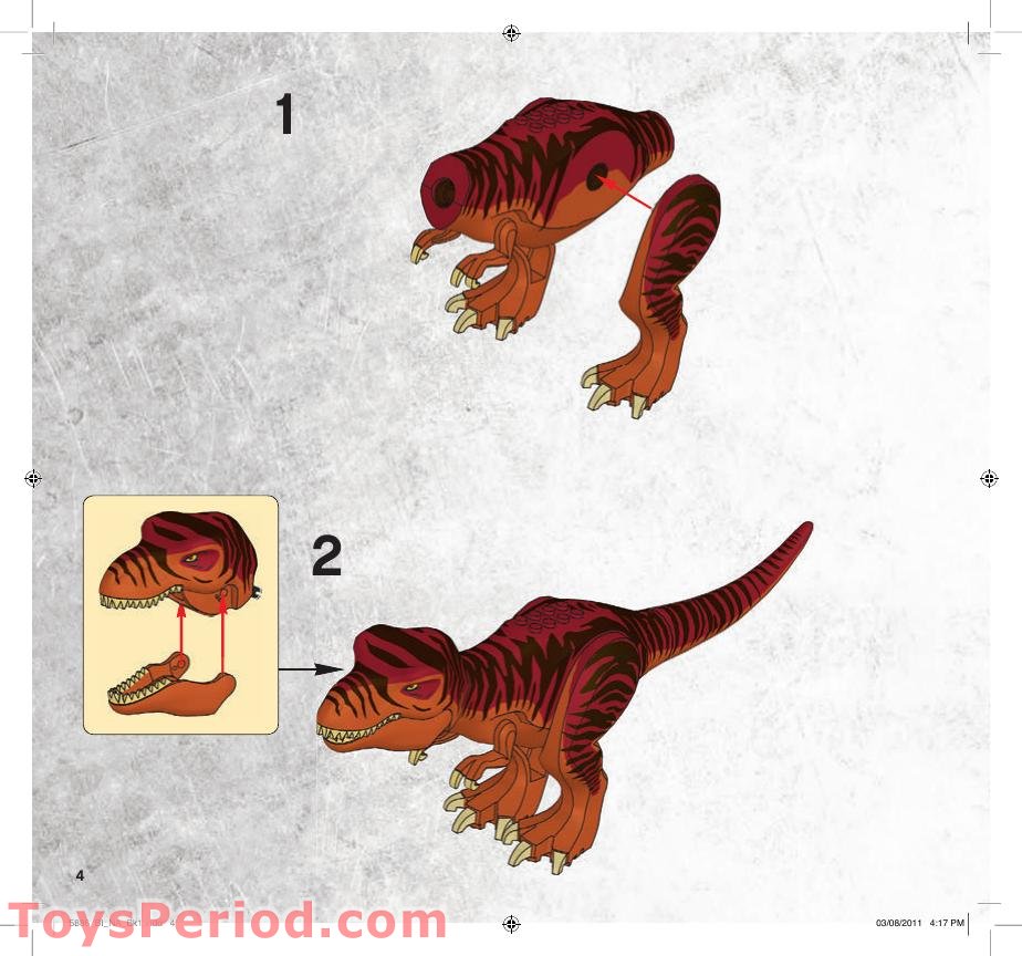 LEGO 5886 T-Rex Hunter Instructions and Parts List