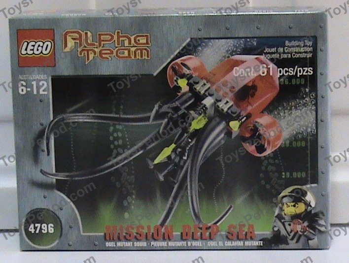 LEGO 4796 Ogel Mutant Squid Instructions and Parts List