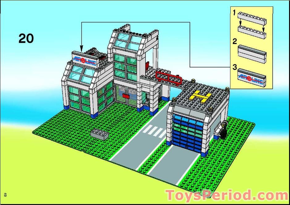 LEGO 10159-2 City Airport - Full Size Image Box Instructions and Parts List