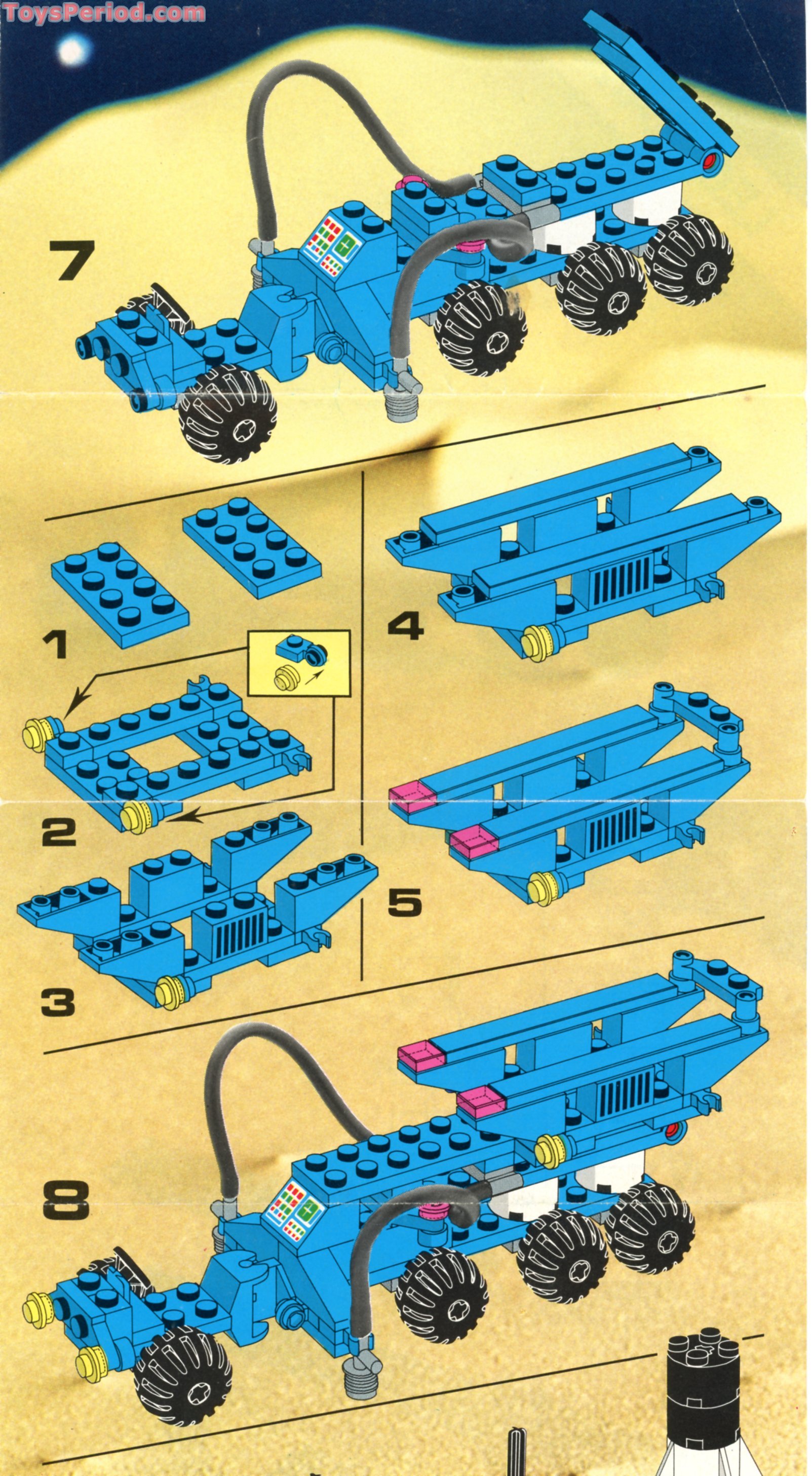 LEGO 6881 Lunar Rocket Launcher Instructions and Parts List