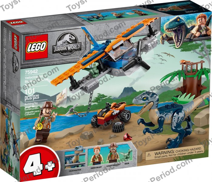 LEGO 75942 Velociraptor: Biplane Rescue Mission Set Parts List