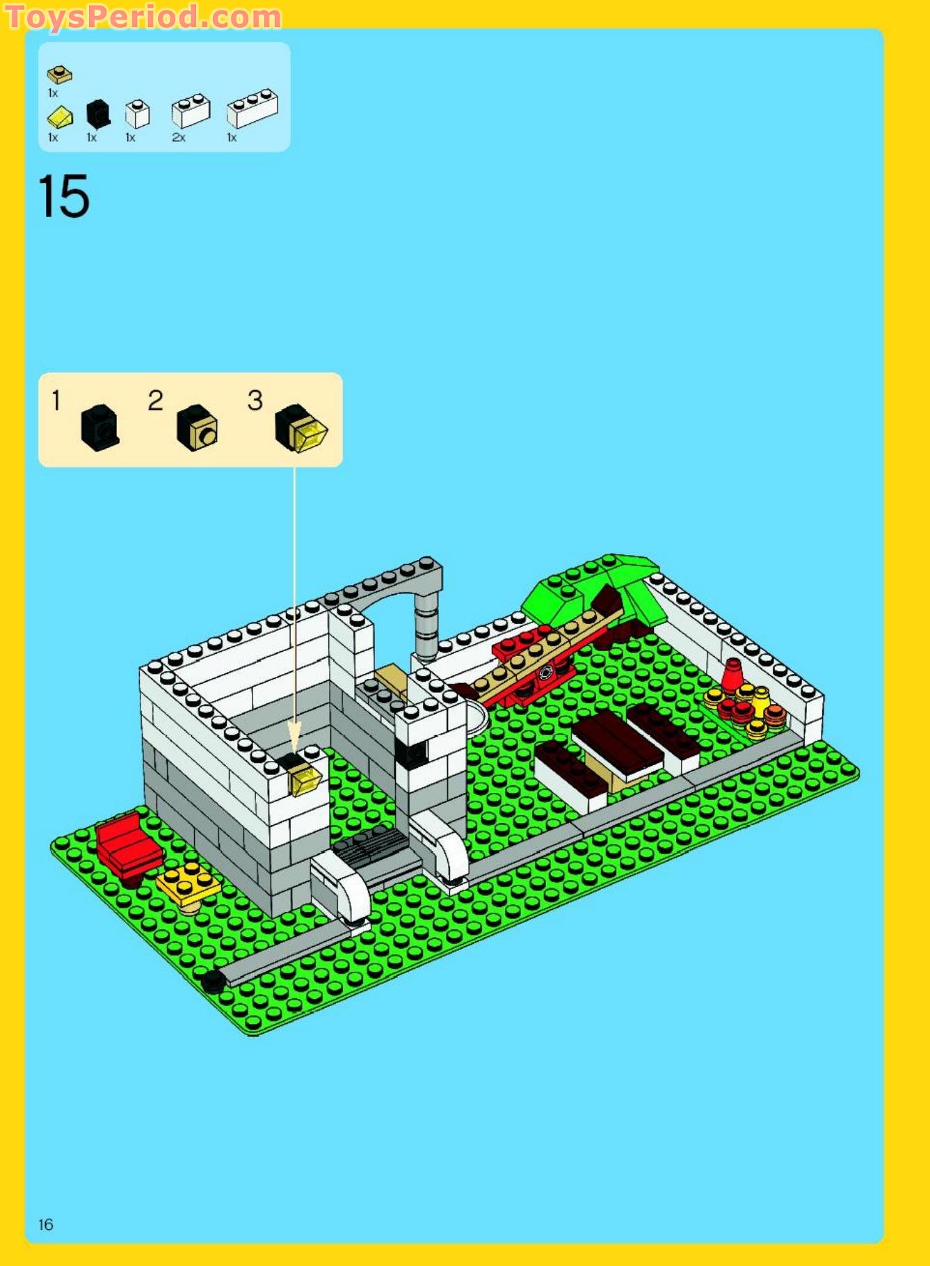 LEGO 5891 Apple Tree House Instructions and Parts List