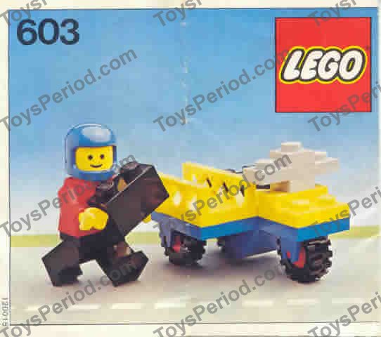 LEGO 603-1 Sidecar Instructions and Parts List