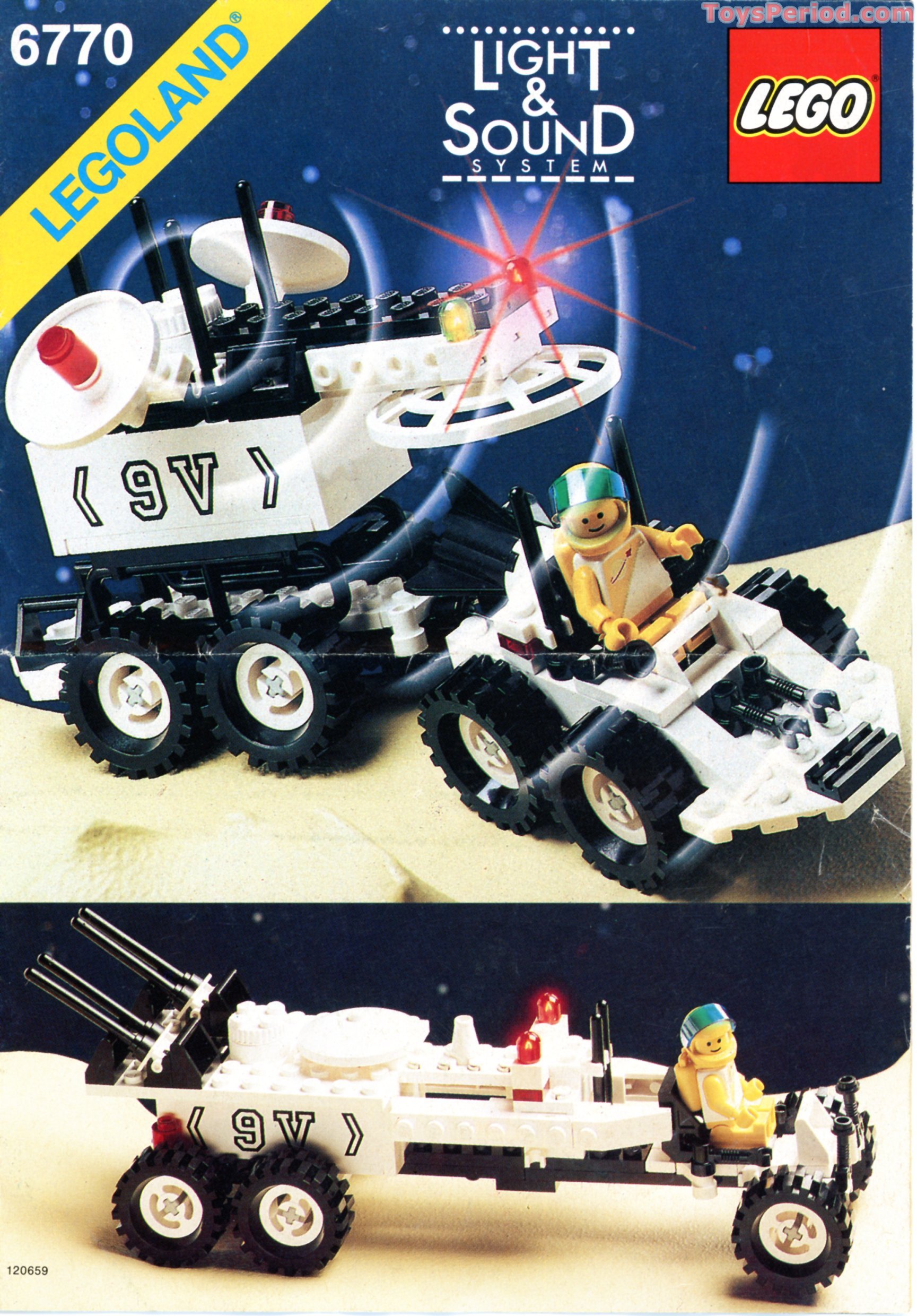 LEGO 6770 Light and Sound Magma Carrier Instructions and Parts List