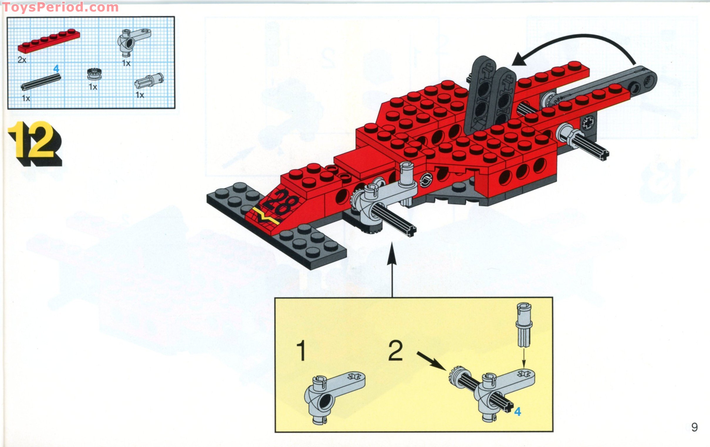 LEGO 8808 Formula One Racer Instructions and Parts List