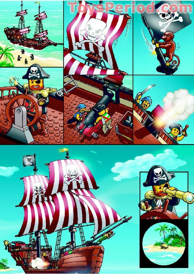 LEGO 6243 Brickbeard's Bounty Instructions and Parts List