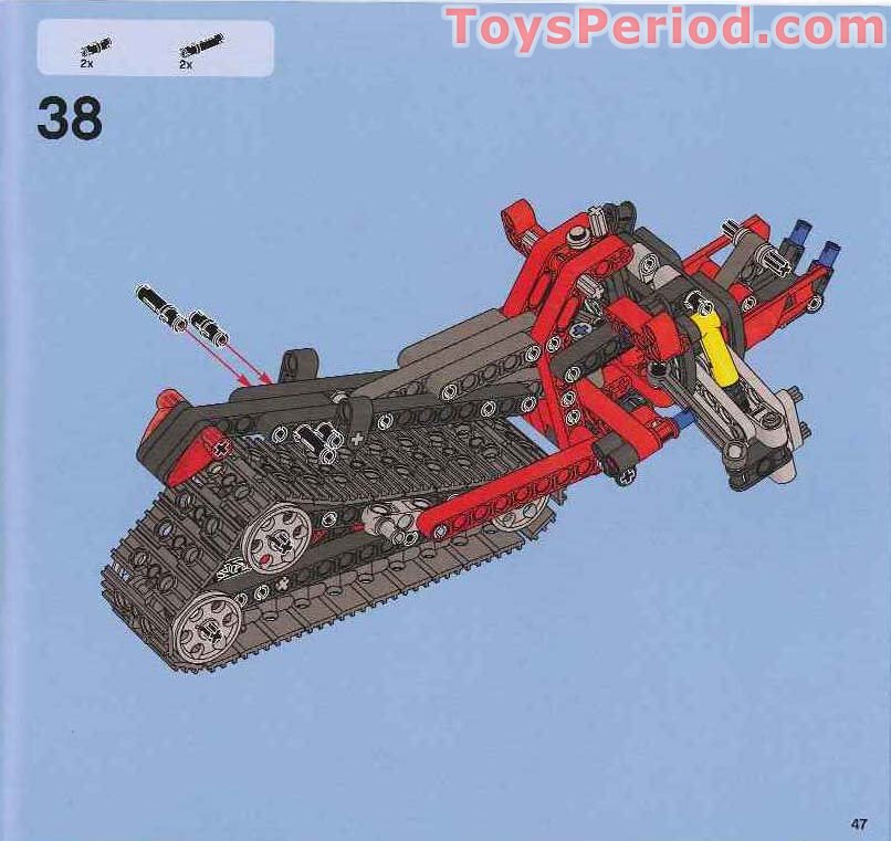 LEGO 8272 Snowmobile Instructions and Parts List