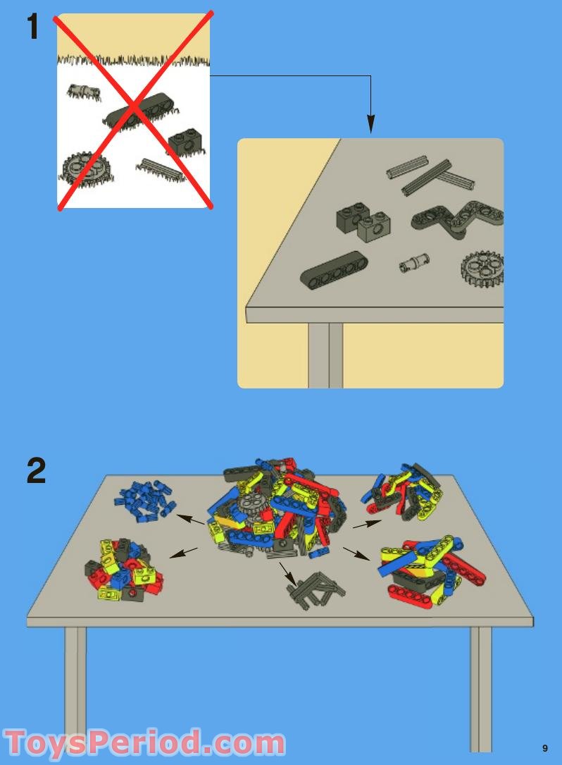LEGO 8043 Motorized Excavator Instructions and Parts List