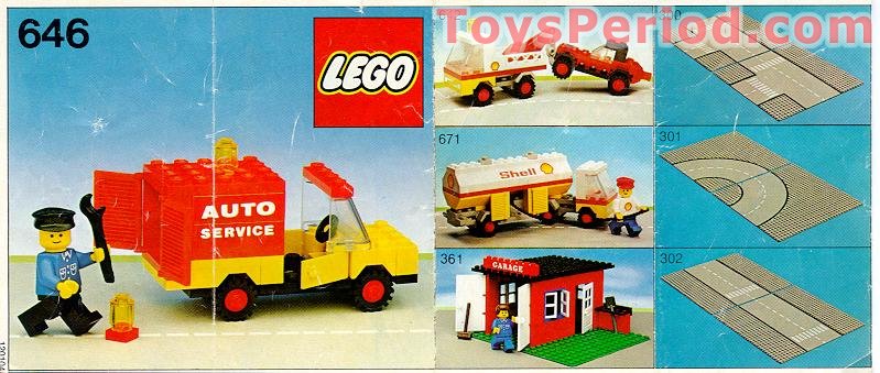 LEGO 646-1 Auto Service Truck Set Parts Inventory and Instructions