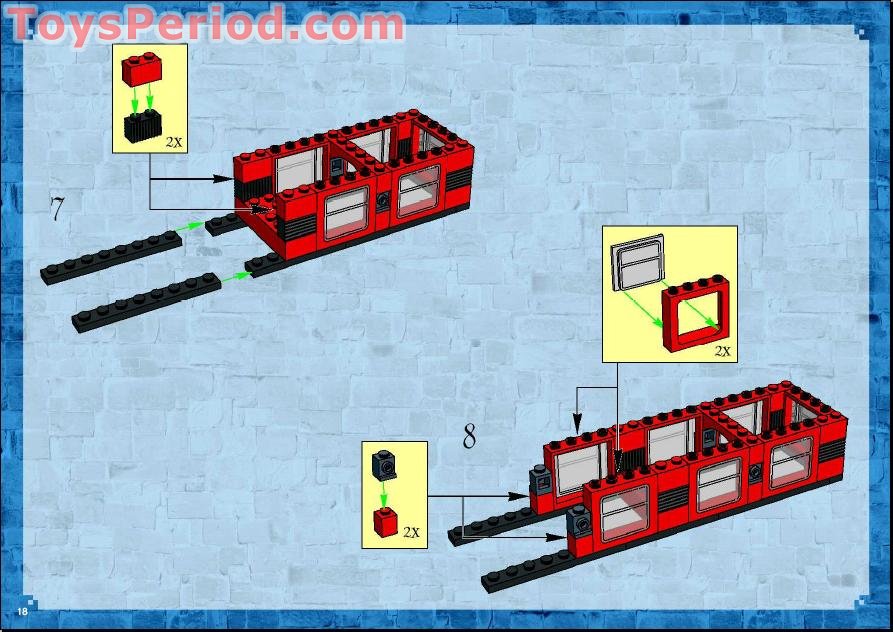 LEGO 4758 Hogwarts Express (2nd Edition) Instructions and Parts List
