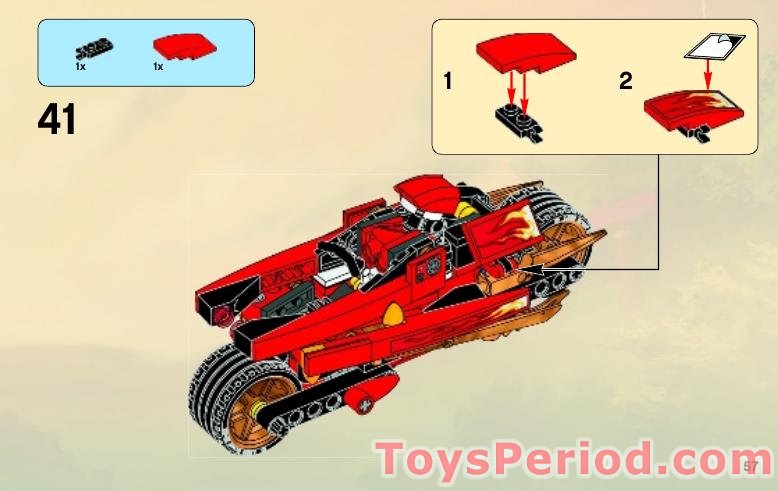 LEGO 9441 Kai's Blade Cycle Instructions and Parts List
