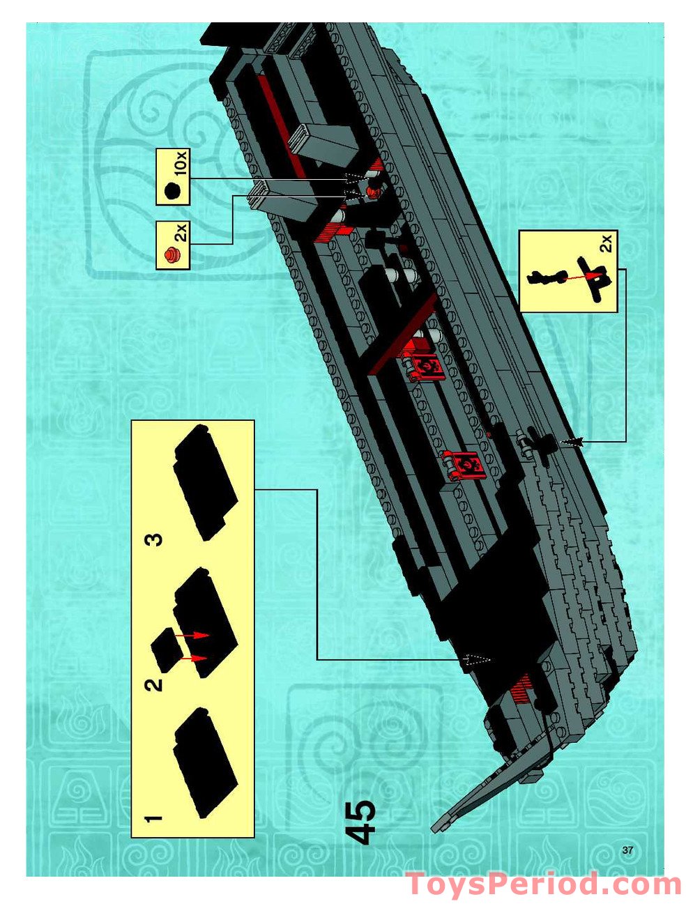 LEGO 3829 Fire Nation Ship Set Parts Inventory and Instructions - LEGO ...