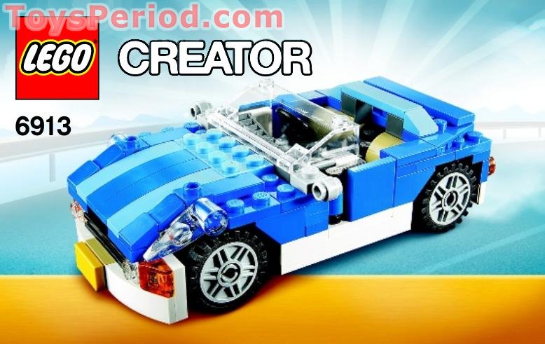 LEGO 6913 Blue Roadster Instructions and Parts List