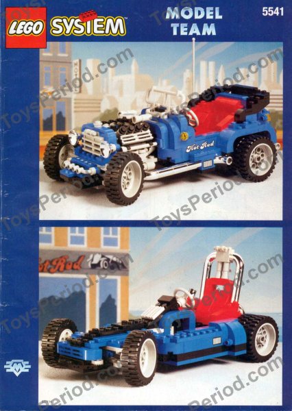 LEGO 5541 Blue Fury Hot Rod Instructions and Parts List