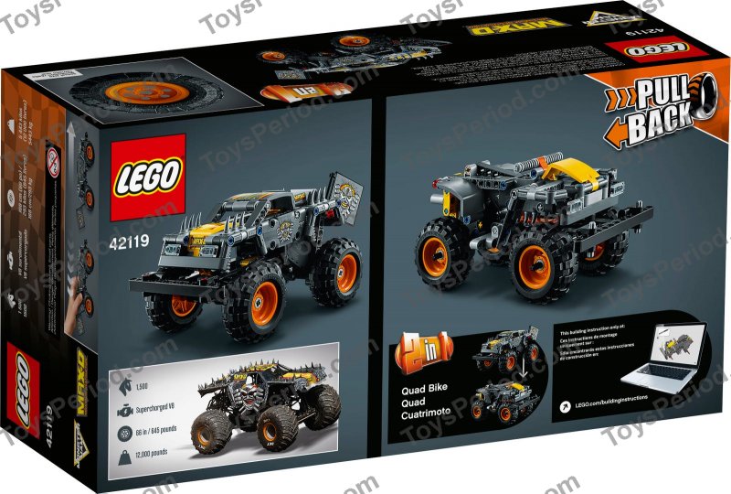 LEGO 42119 Monster Jam Max-D Set Parts List