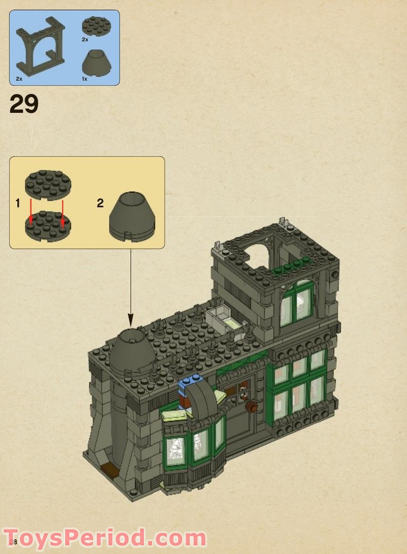 LEGO 10217 Diagon Alley Instructions and Parts List