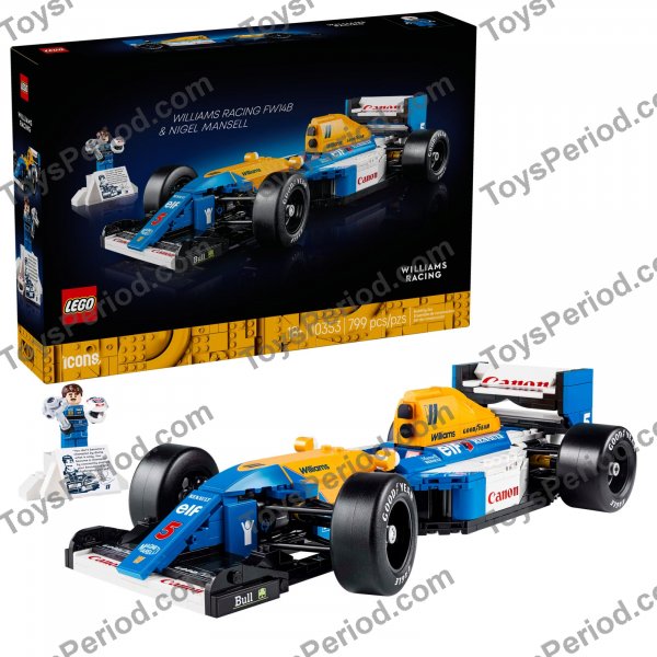 LEGO 10353 Williams Racing FW14B & Nigel Mansell Set Parts List