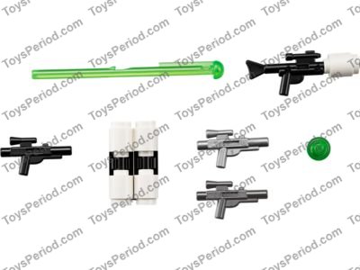 Lego 5 New Black Minifigure Weapon Guns Blasters with Recessed Studs on Sides