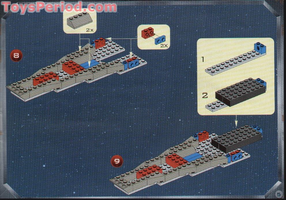 LEGO 7151 Sith Infiltrator Instructions and Parts List