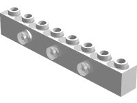 LEGO Sets with Part 2500c01 Electric Light & Sound Brick 1 x 8 with 3 ...