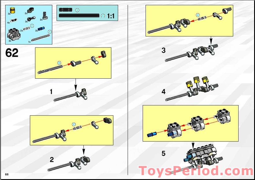 LEGO 8455 Back-hoe Loader (Backhoe) Instructions and Parts List