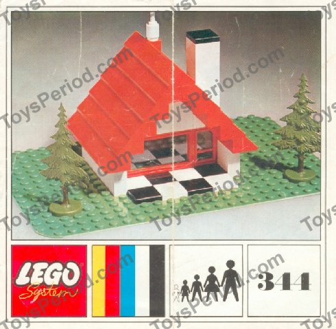 LEGO 344-1 Bungalow Instructions and Parts List