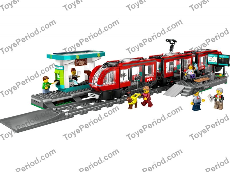 フルセット68 Amazon.com: LEGO City Downtown Streetcar and Station Train