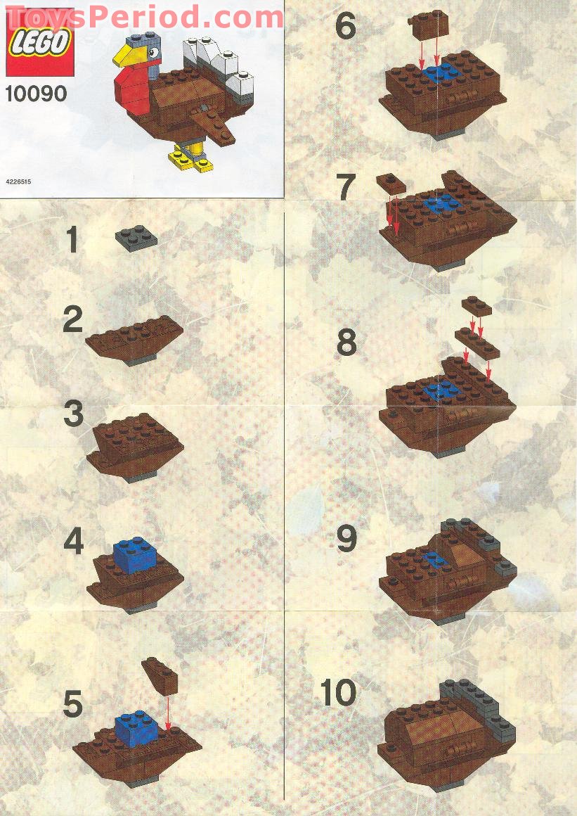 LEGO 10090 Turkey Set Parts Inventory and Instructions ...