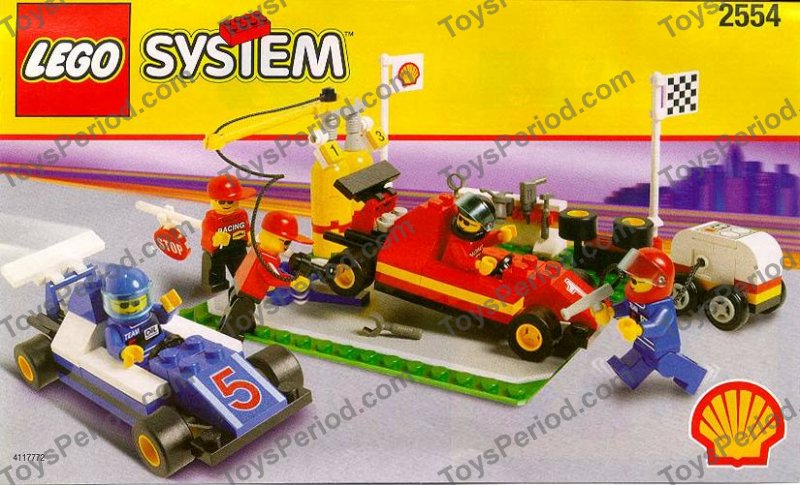 LEGO 2554 Shell Promotional Set - Formula 1 Pit Stop Instructions