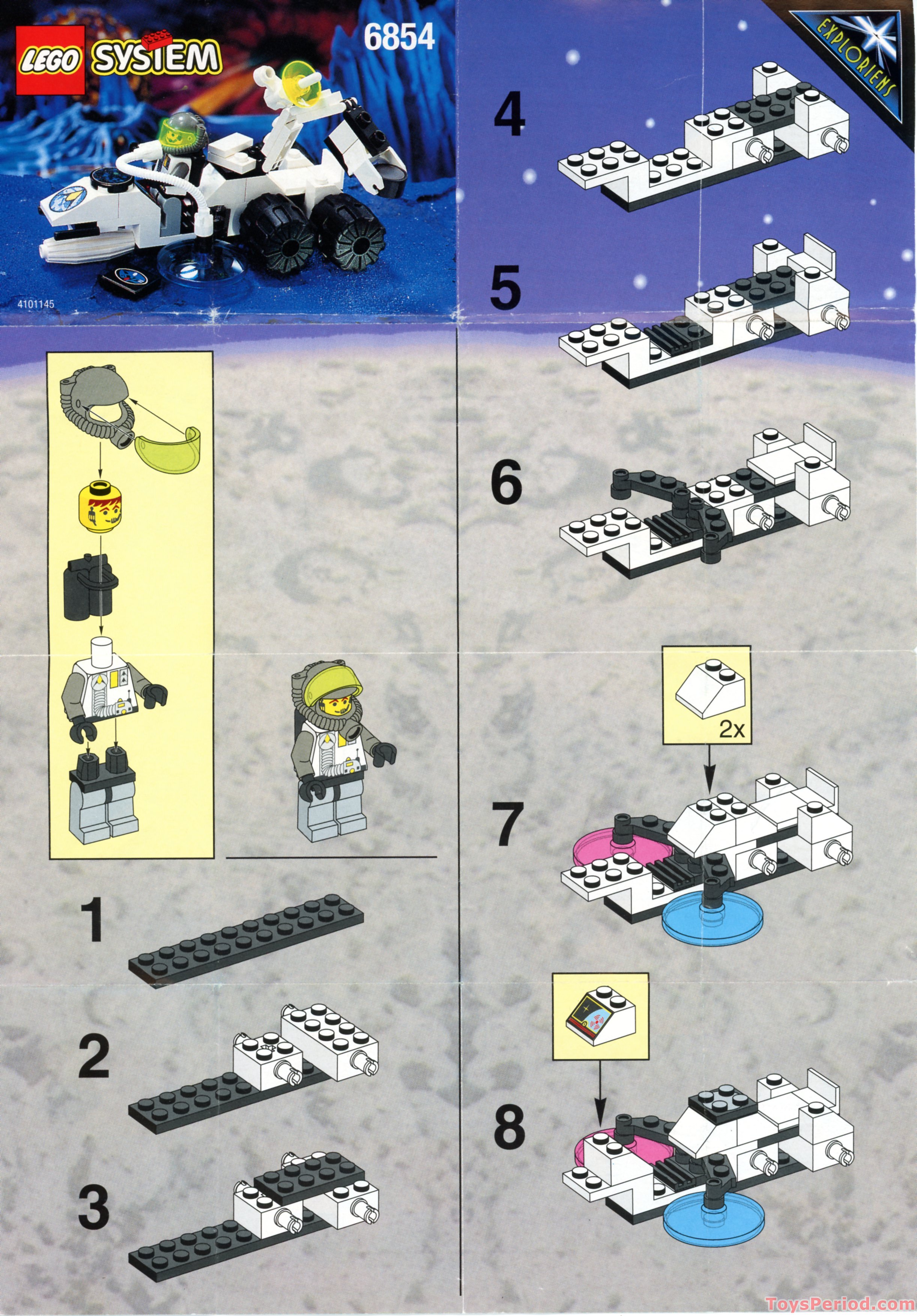 LEGO 6854 Alien Fossilizer Instructions and Parts List