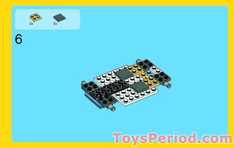 LEGO 6913 Blue Roadster Instructions and Parts List