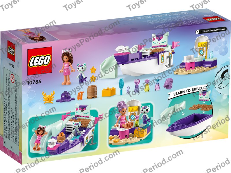LEGO 10786 Gabby & MerCat's Ship & Spa Set Parts List