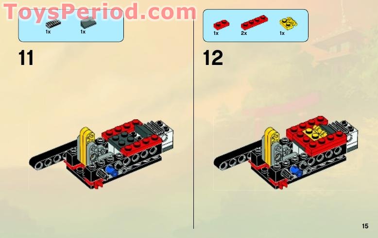 LEGO 9441 Kai's Blade Cycle Instructions and Parts List